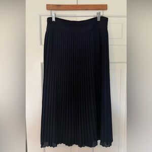 J.Crew Pleated Navy Skirt, Size 8